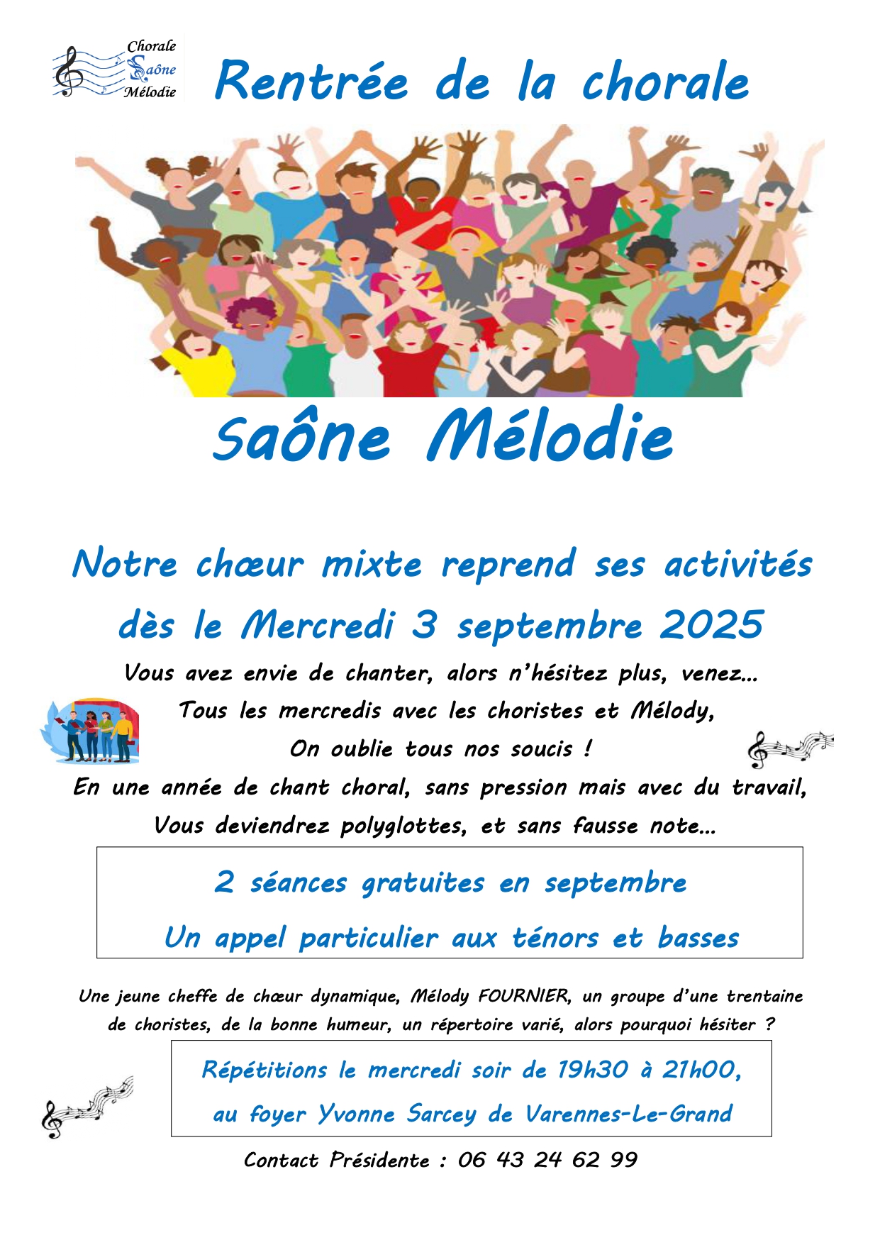 Reprise de la chorale Saône Mélodie