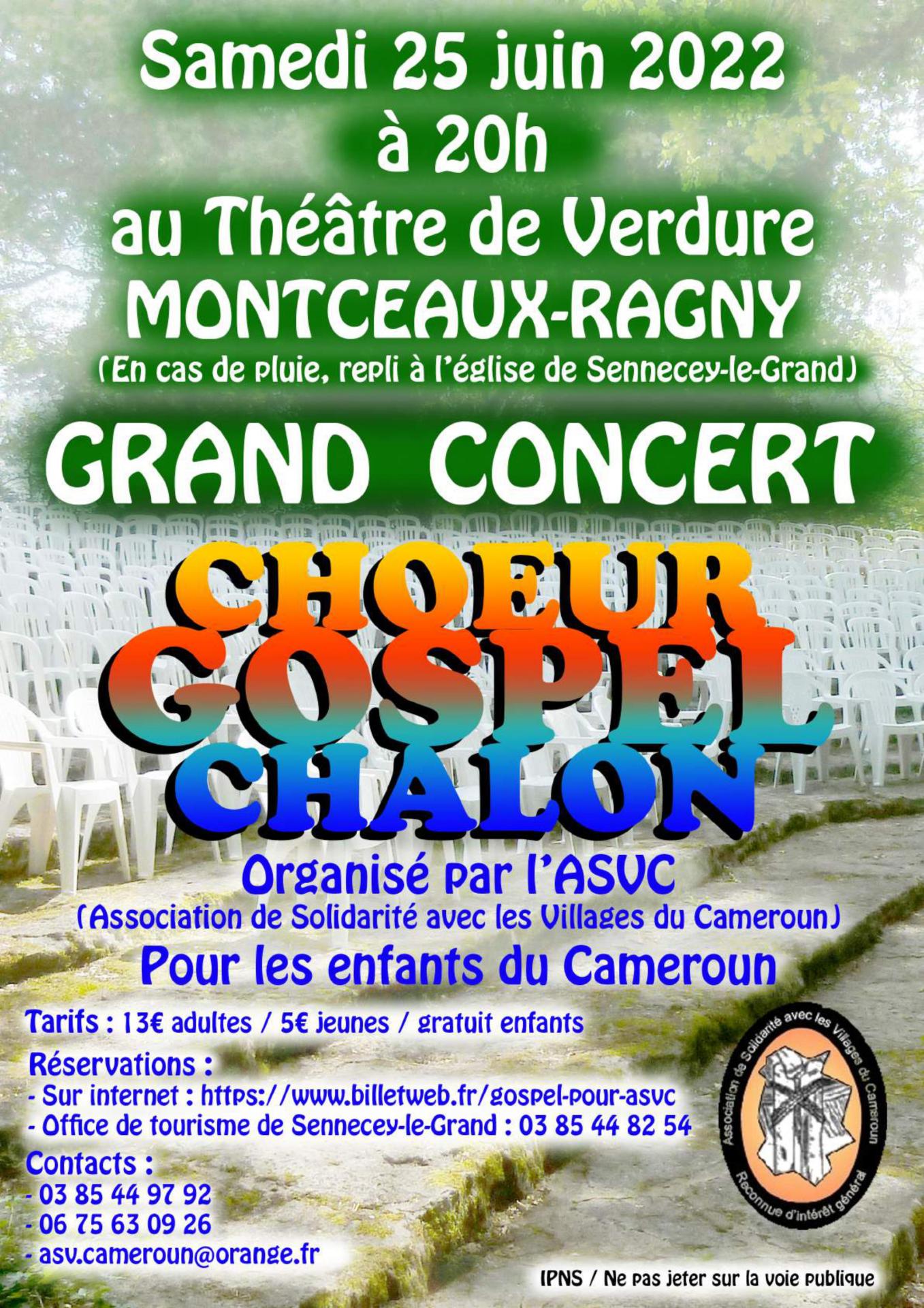 Grand concert au théâtre de verdure à Montceaux-Ragny 