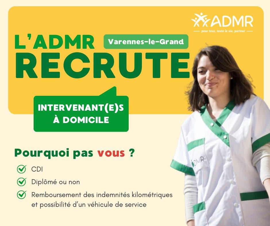 Recrutement ADMR de Varennes le Grand